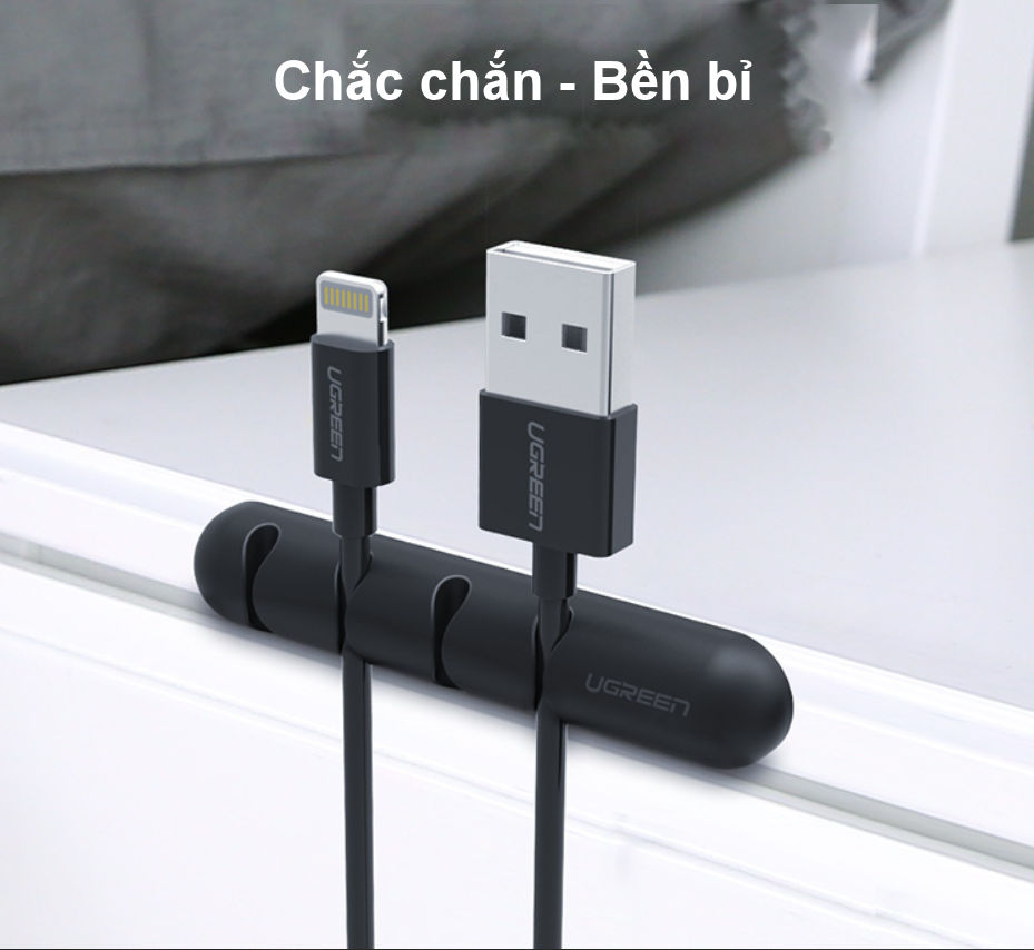 Giá đỡ kẹp dây sạc điện thoại, dây âm thanh, dây cáp mạng... 4 khe cài và 7 khe cài UGREEN LP114 Giá đỡ kẹp dây sạc điện thoại, dây âm thanh, dây cáp mạng... 4 khe cài và 7 khe cài UGREEN LP114