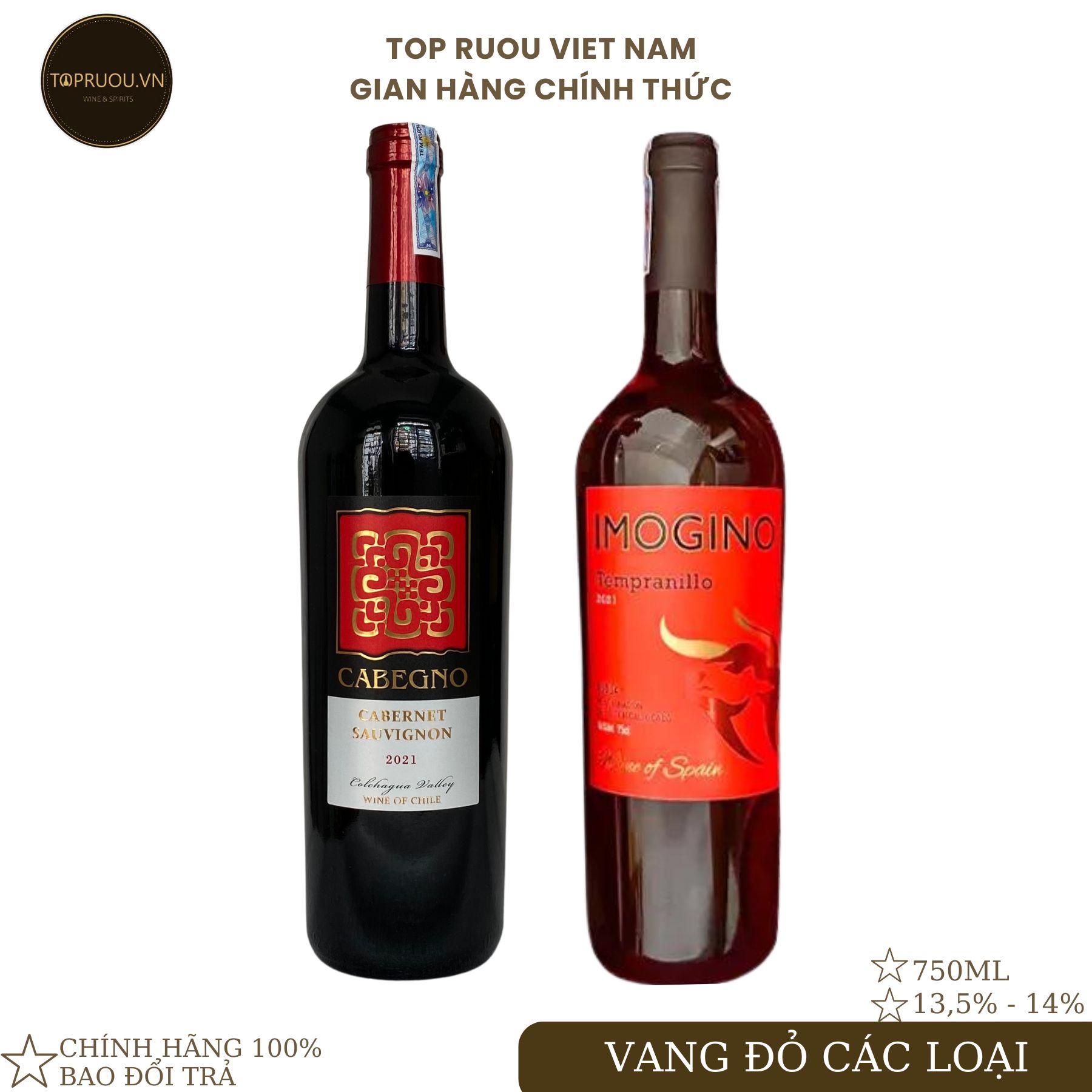 Rượu Vang Đỏ Cabegno Cabernet Sauvignon - Imogino 750ml