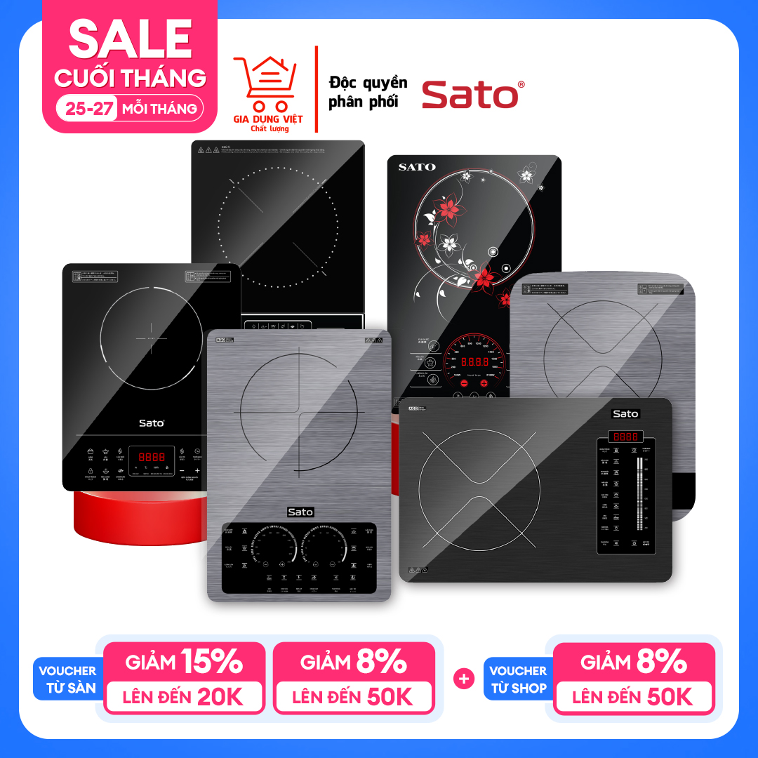 Seri bếp từ đơn cao cấp Sato