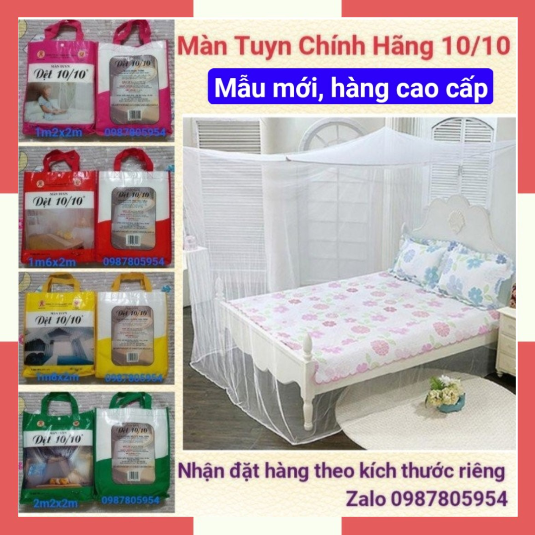 Mùng tuyn, màn tuyn chống muỗi dệt 10/10/ , mùng tuyn màn tuyn trơn may 10 có cửa & không cửa cao 2m / mùng màn tuyn chống muỗi đủ size hàng cao cấp