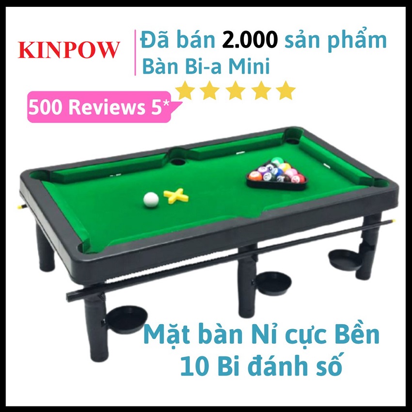 Đồ chơi bàn bi-a mini kinpow 10 viên bi, chất lượng cao cấp, cho bé thỏa sức vui chơi