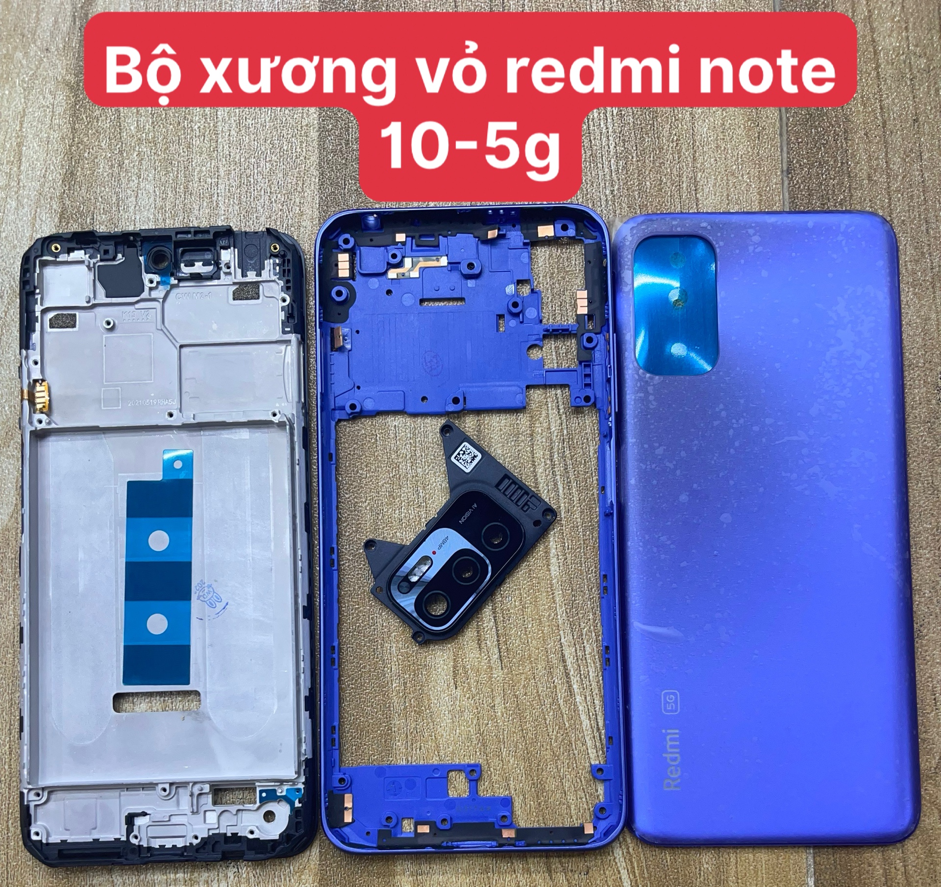 Bộ vỏ xương điện thoại redmi note 10- 5G