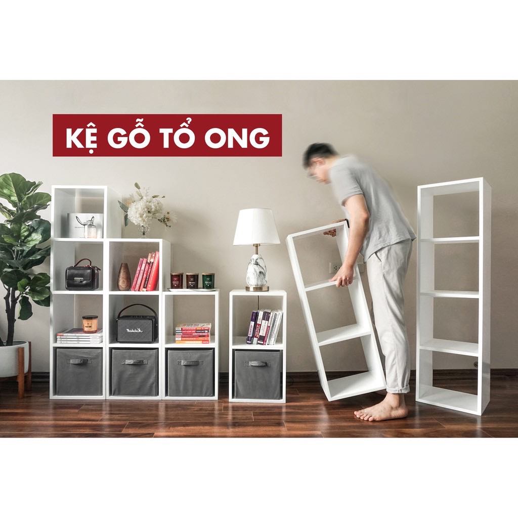 Kệ Sách Tổ Ong 🌟RẺ VÔ ĐỊCH🌟 Kệ Sách Lắp ghép Trang Trí Nhà Cửa 3 ngăn