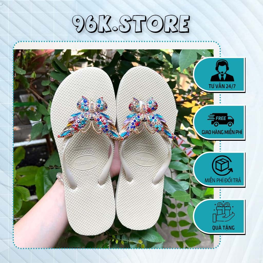 Dép lào/dép kẹp chất liệu cao su mẫu charm 7 màu