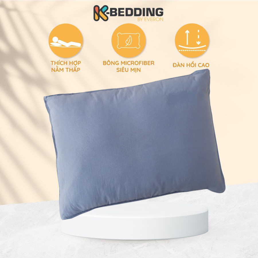 Ruột gối nằm Kbedding By Everon gối nằm thấp màu ngẫu nhiên kháng khuẩn, êm ái Pillow insert