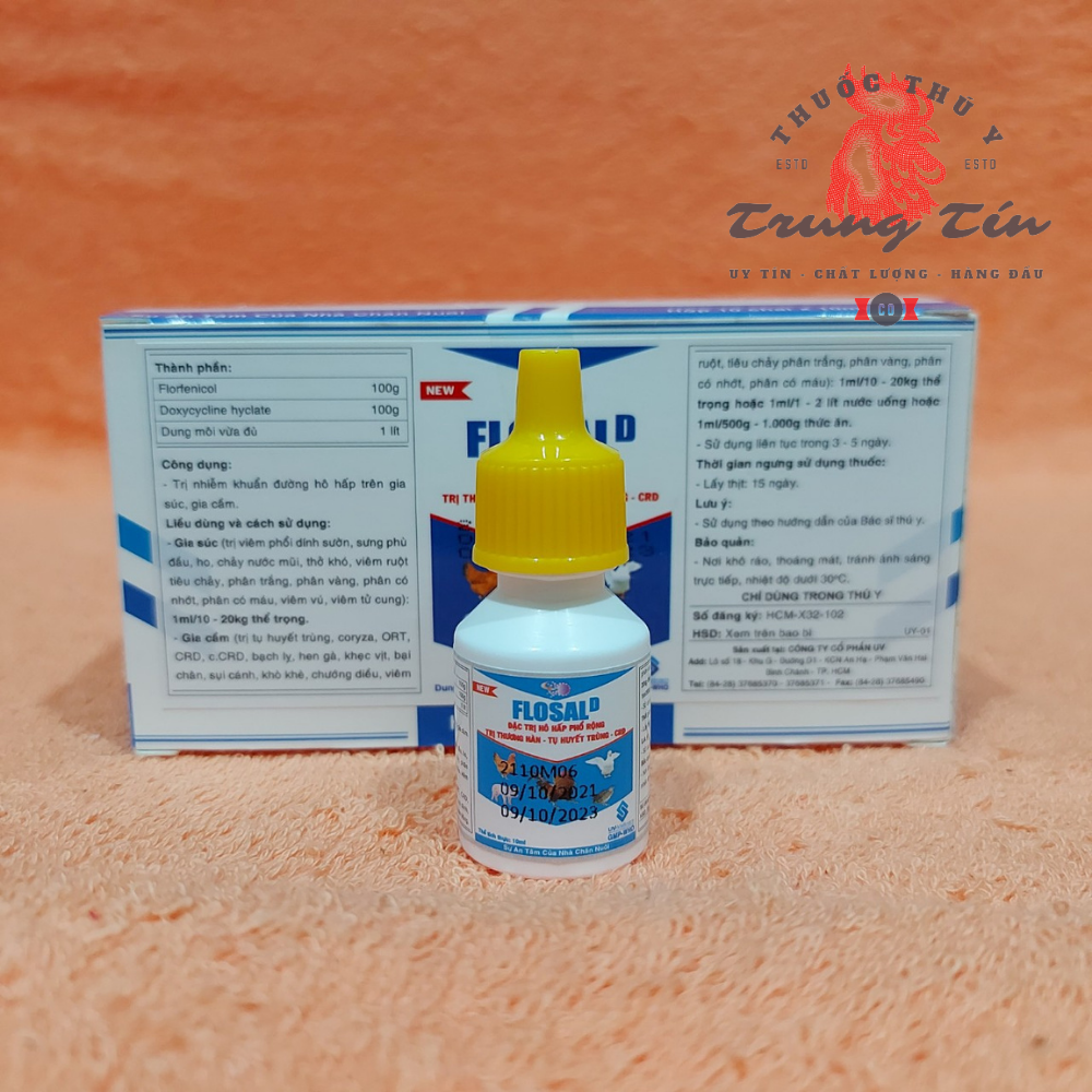 Hcm - Flosal D  (thuốc gà đá đặc trị - khò khè - xỗ mũi) lọ / 10ml