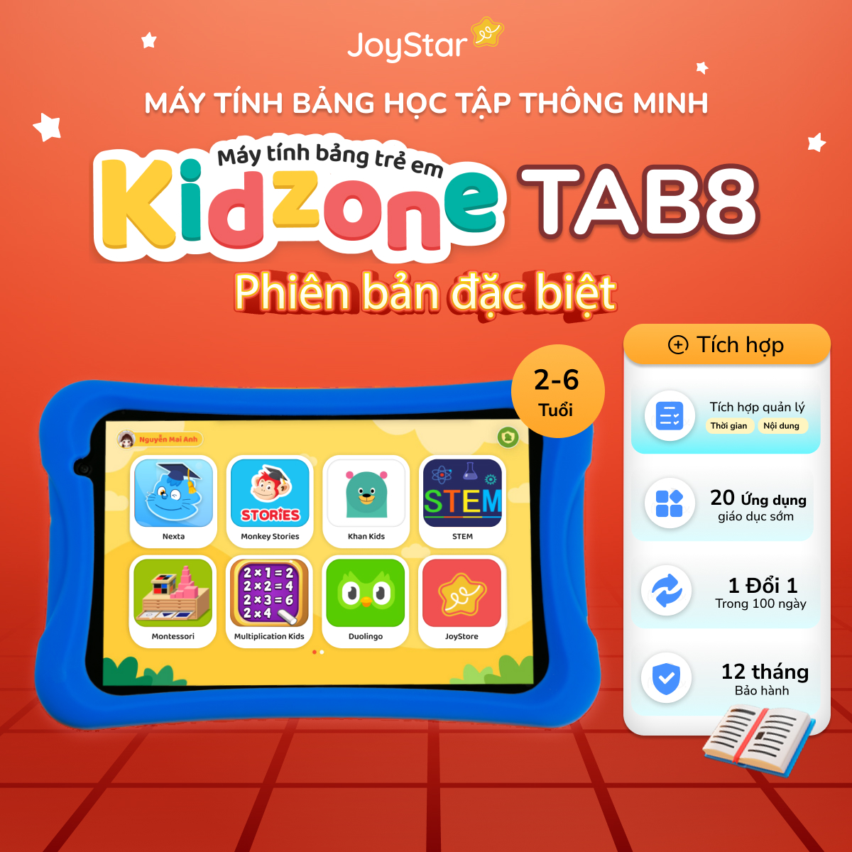 Phiên bản đặc biệt máy tính bảng Masstel Tab 8 Kidzone tặng tới 20+ ứng dụng học tập
