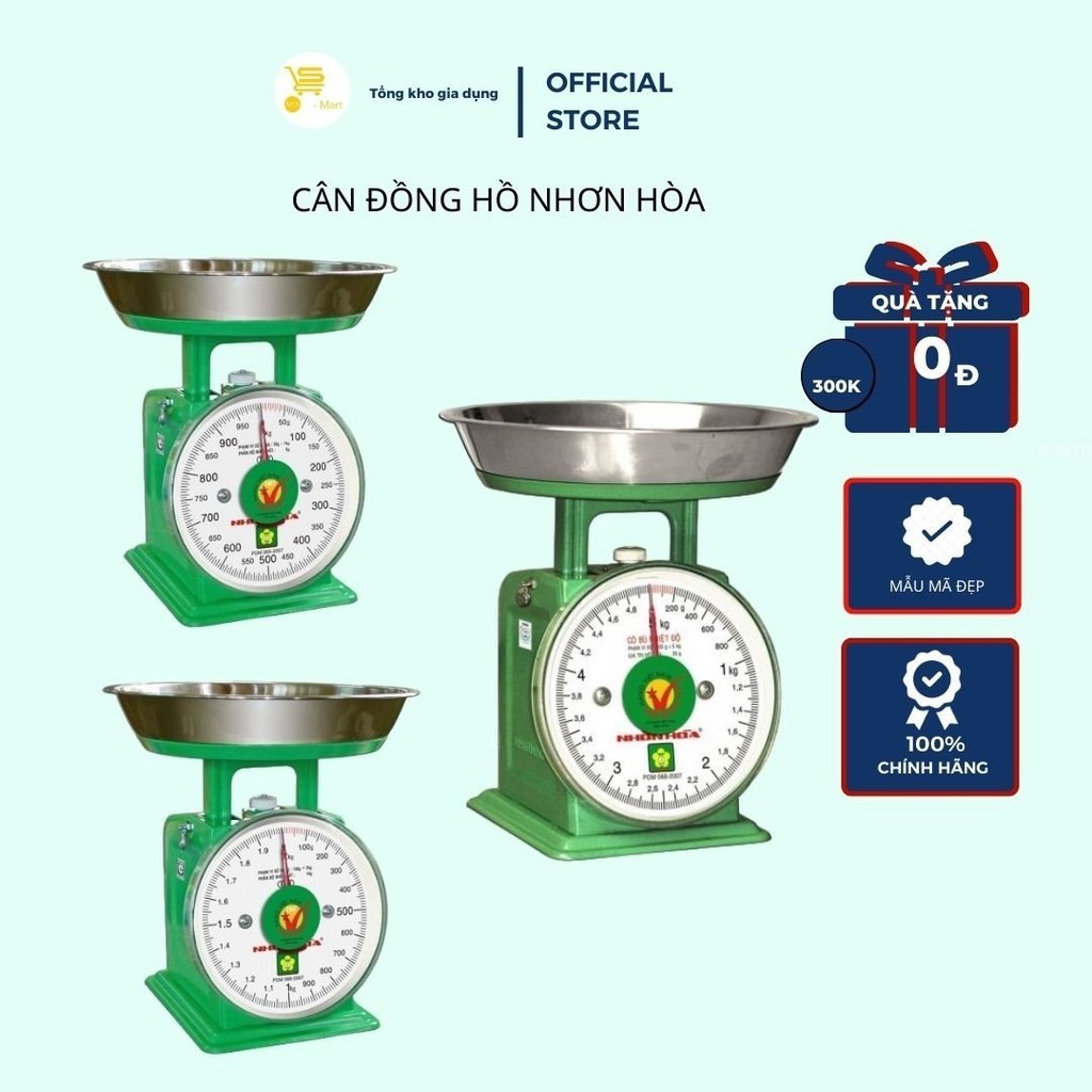 Cân đồng hồ lò xo nhơn hòa 1kg - 2kg - 5kg, cân sắt, chính xác, cao cấp mta-mart2