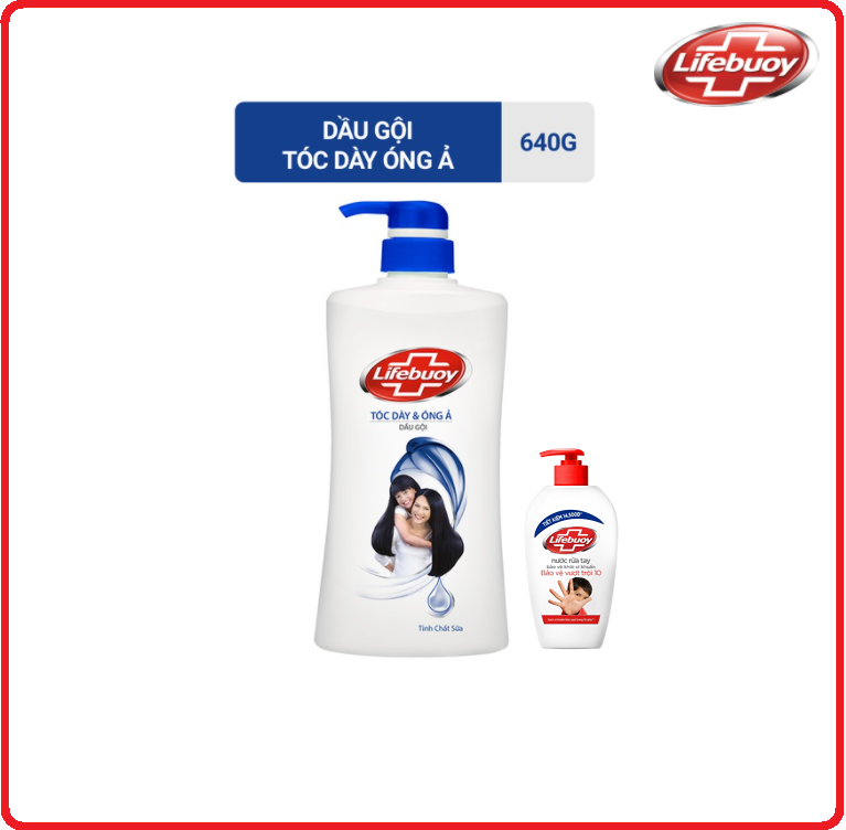 Dầu Gội LIFEBUOY Tóc Dày & Óng Ả Chai 640g