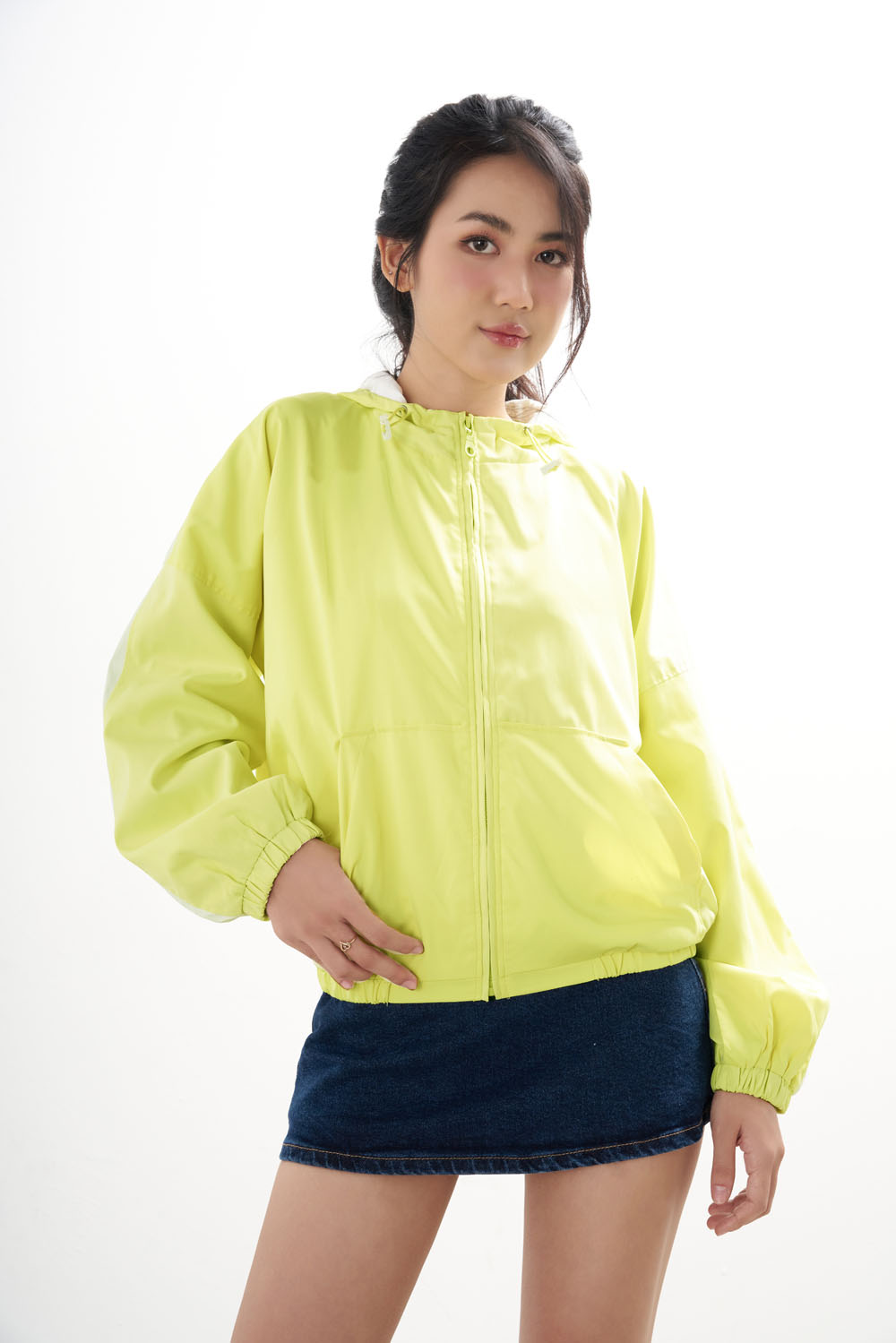 Dottie - áo khoác thể thao phối màu nữ dottie vàng - t0407