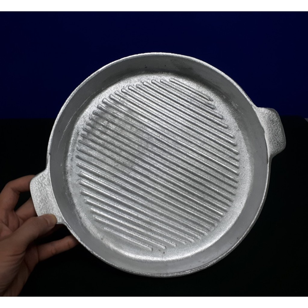 NEW♞●๑  Chảo gang nướng thịt nướng thức ăn làm Bit têt đk 27cm sâu kẻ