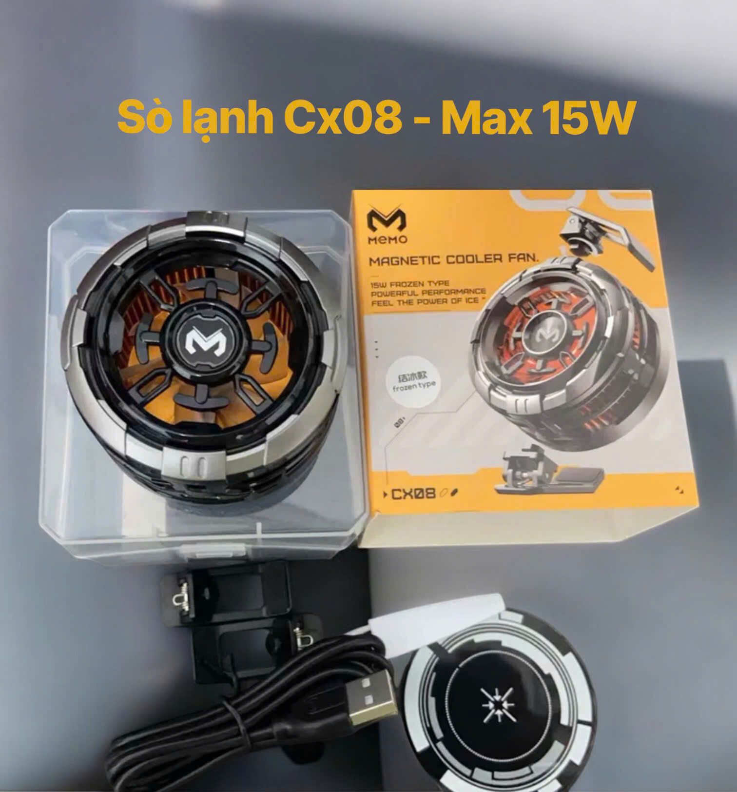 Quạt tản nhiệt/ Sò lạnh Cx08 - Max 15W thế hệ mới siêu cấp băng cho điện thoại di động các dòng - Phụ kiện Quạt tản nhiệt Sò lạnh