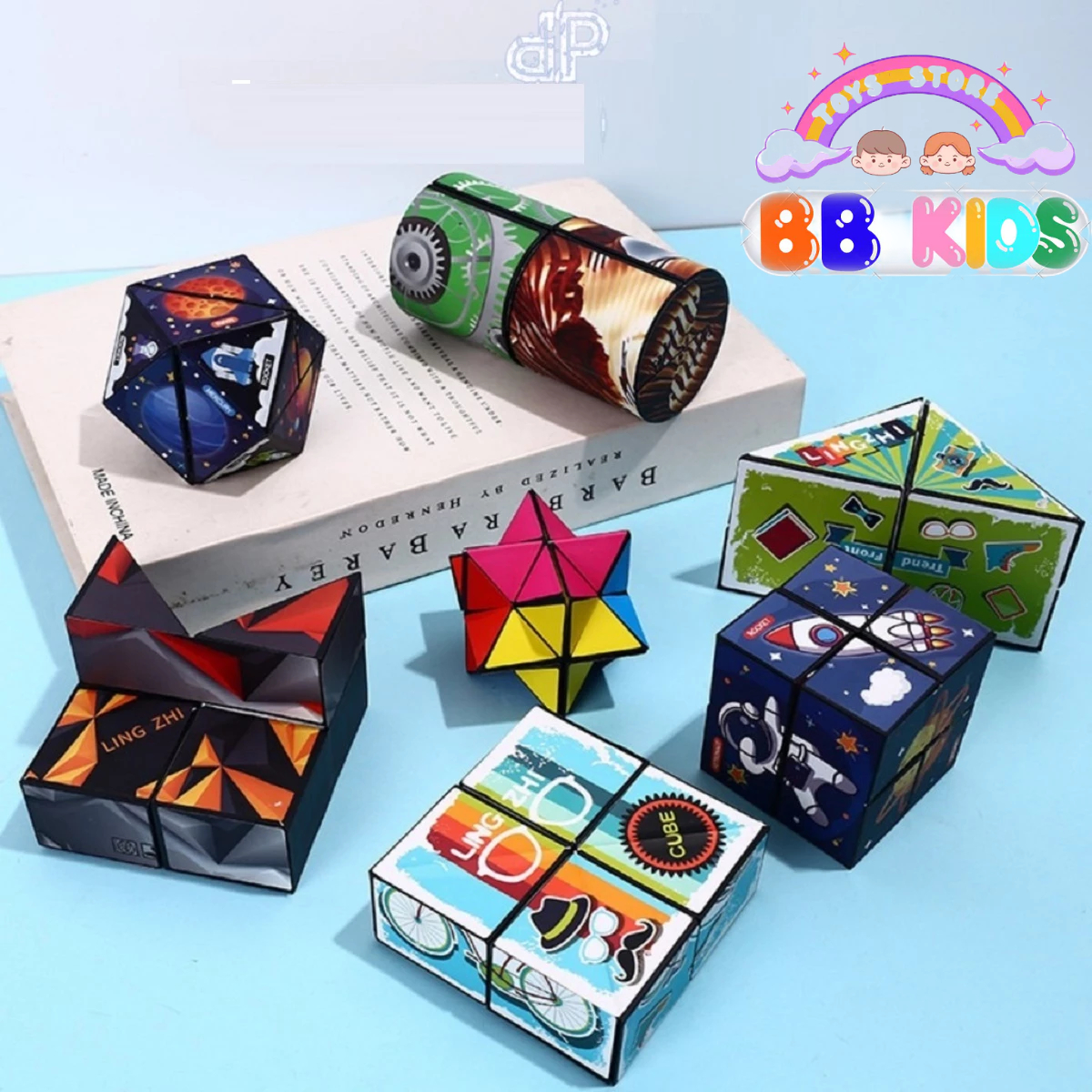 Combo bộ 4 Khối Rubik 3D Magic Cube Độc Đáo, Biến Thể Siêu Độc Lạ