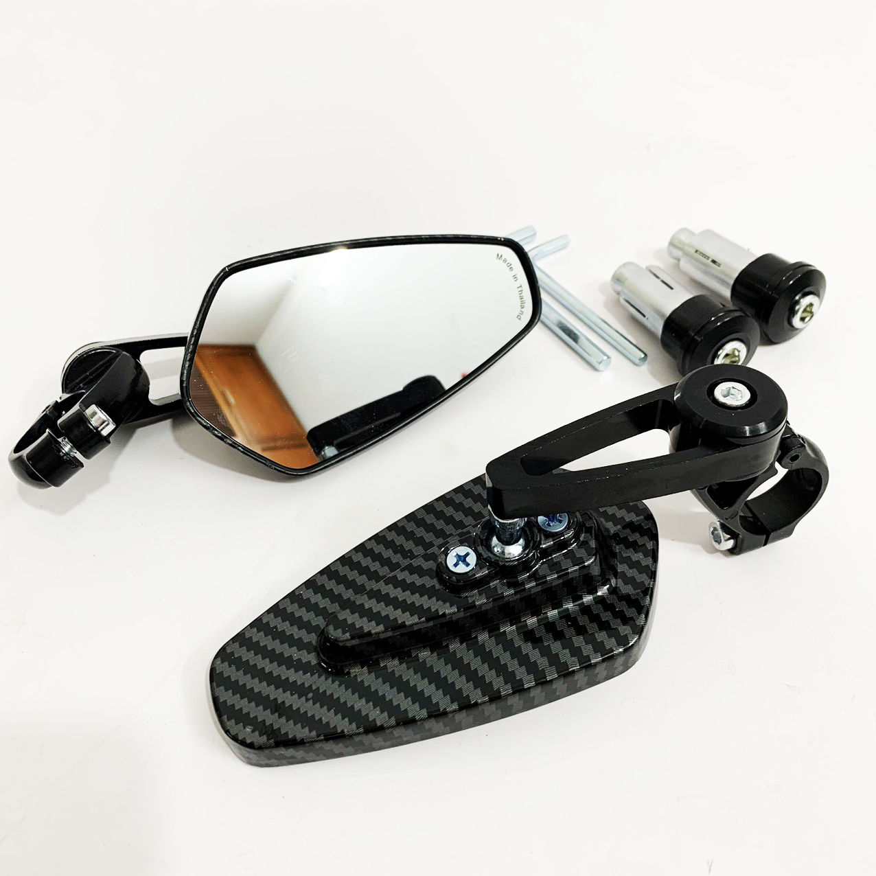 Gương gù CRG lắp chân gương Nhôm CNC CARBON tặng ốc chuyển ren, gương bên trái gương gù gắn chân gương CRG CARBON xe máy, Gương gù chân kính, gương gù chân gương CNC chắc chắn bền đẹp, gương gù chân gương CRG CARBON