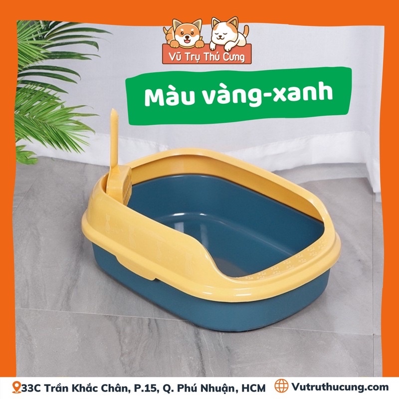 Khay vệ sinh Mèo 30x40x15cm Khay đựng cát vệ sinh cho mèo