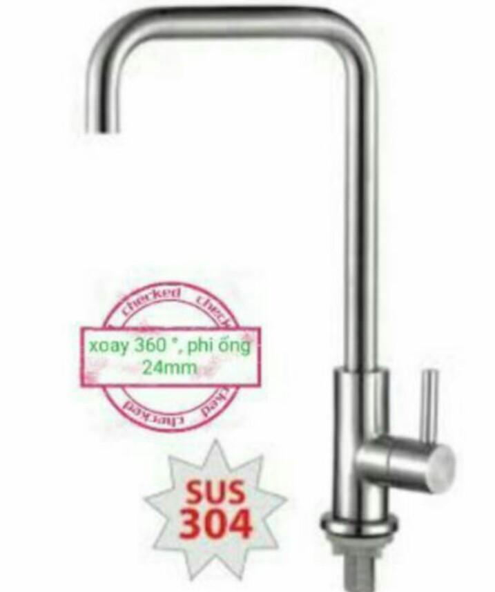 Vòi nước rữa chén lạnh inox 304 cao cấp