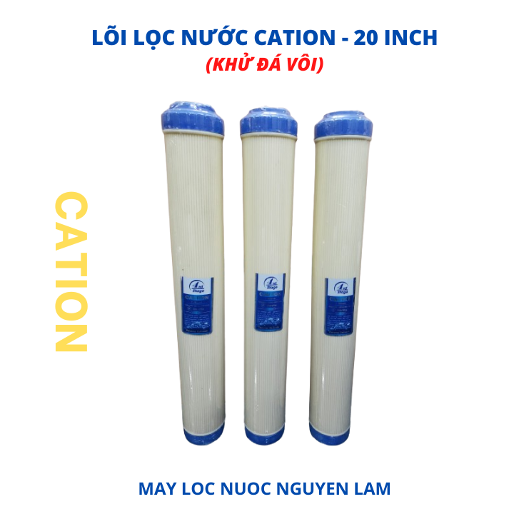 Lõi lọc nước cation 20 inch - khử đá vôi