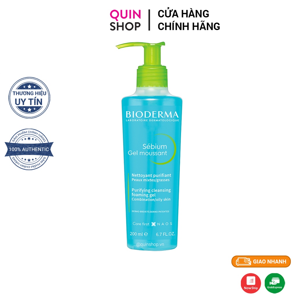Gel Rửa Mặt Cho Da Mụn Nhạy Cảm Bioderma Purifying Cleansing Foaming Gel
