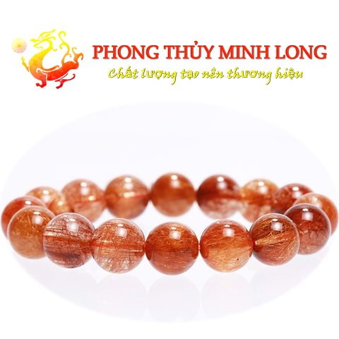 Vòng tay đá. thach anh tóc đỏ