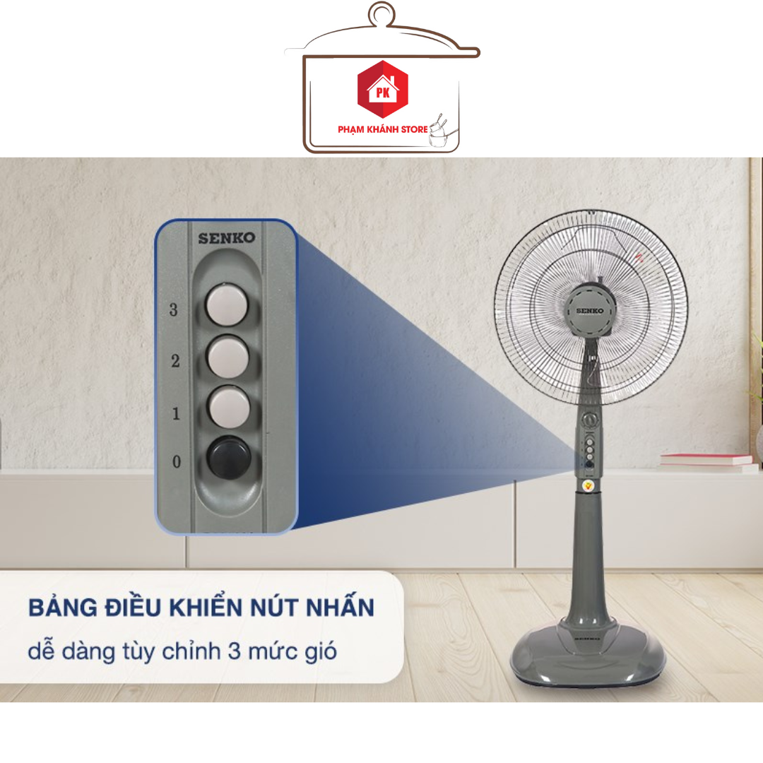 Quạt đứng senko có chức năng hẹn giờ sang trọng, cao cấp dh1600 - hàng chính hãng