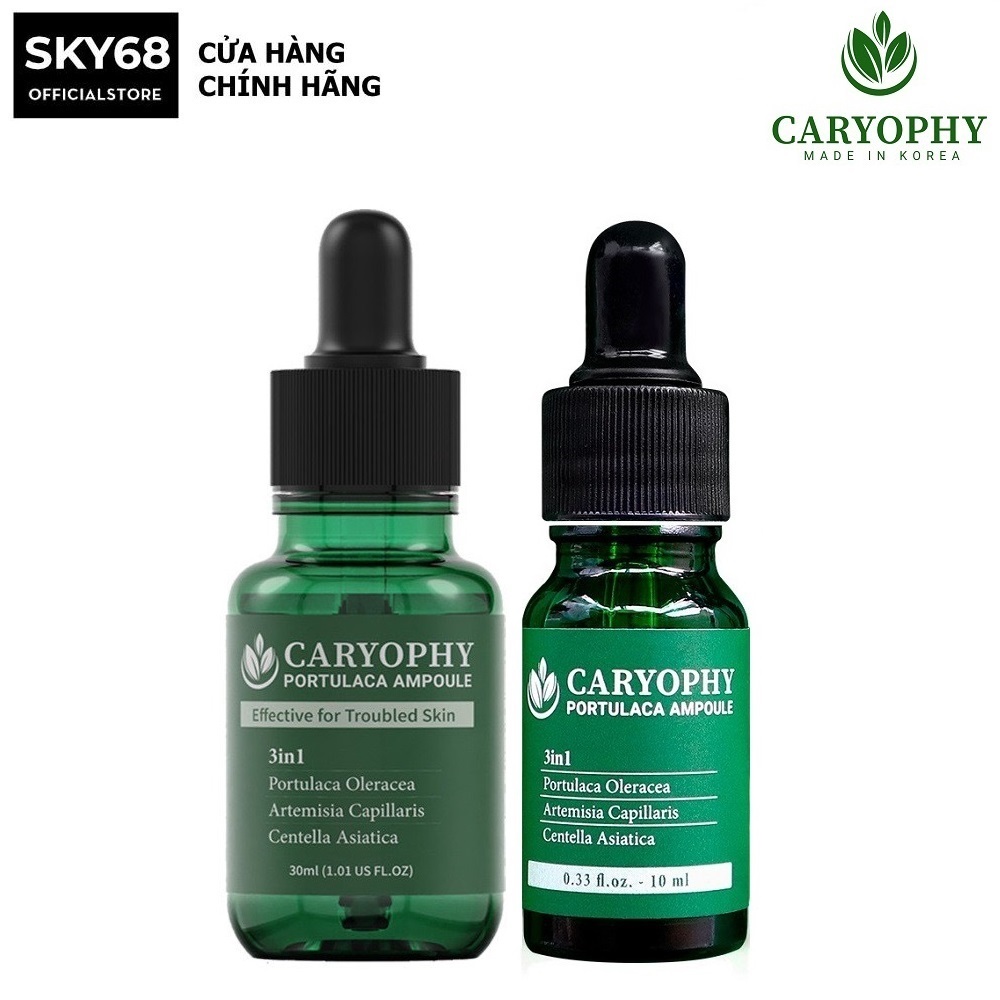 Serum giảm mụn thâm từ rau má Caryophy Portulaca 10ml/30ml