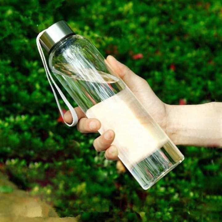 Bình nước thủy tinh Bình thủy tinh 500ml - Chai thủy tinh có dây xách