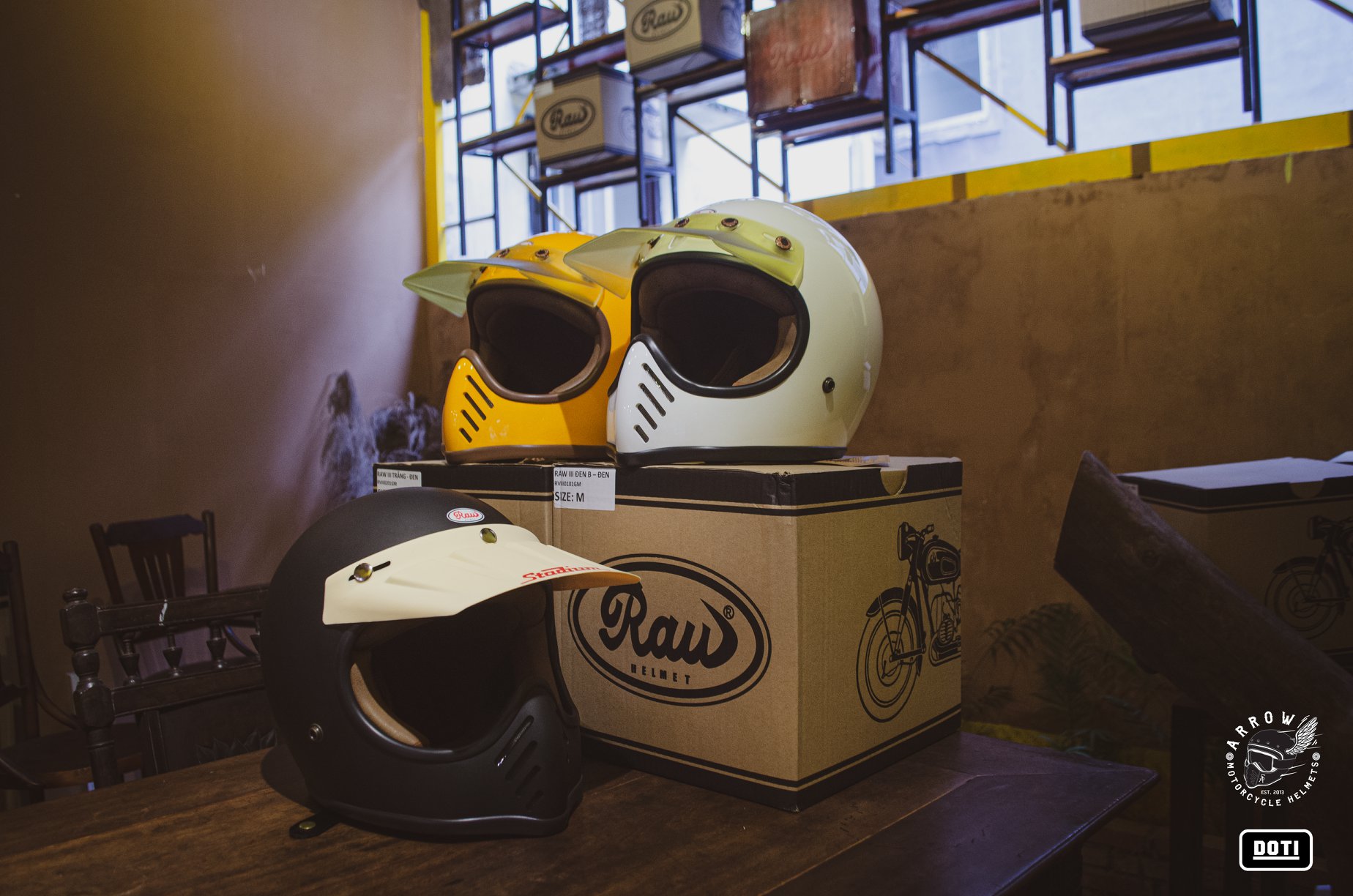 Arrow Shop - Nón bảo hiểm Raw Vintage III