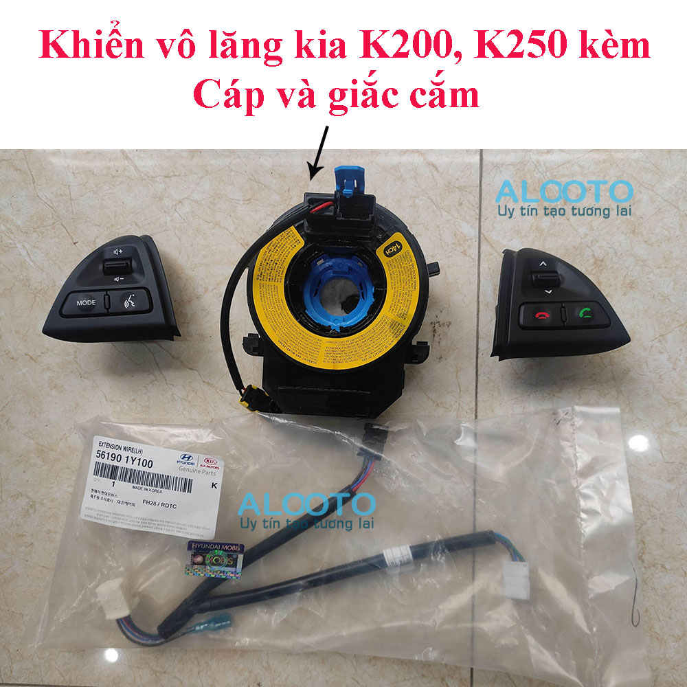Khiển vô lăng kia k200, k250 kèm giắc cắm và cáp còi