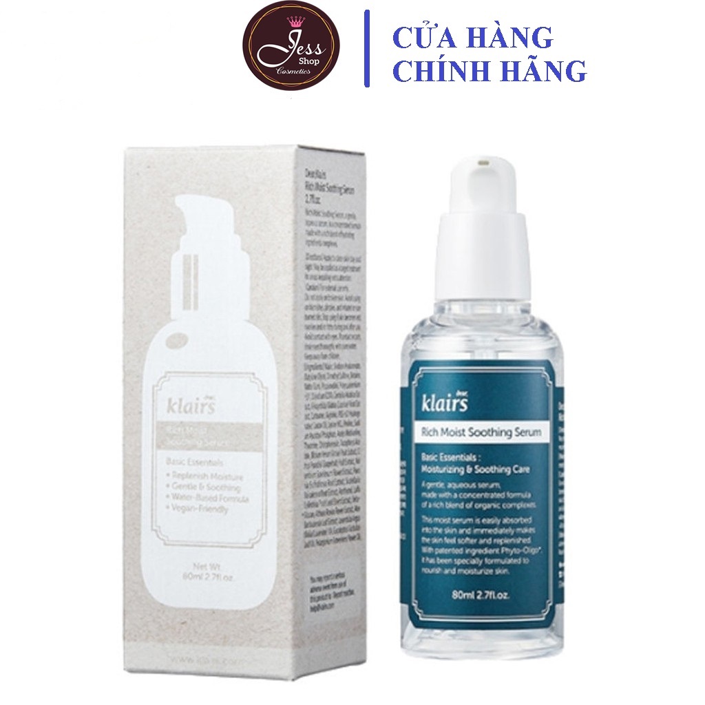 Tinh Chất Dưỡng Ẩm Sâu Klairs Rich Moist Soothing Serum 80ml