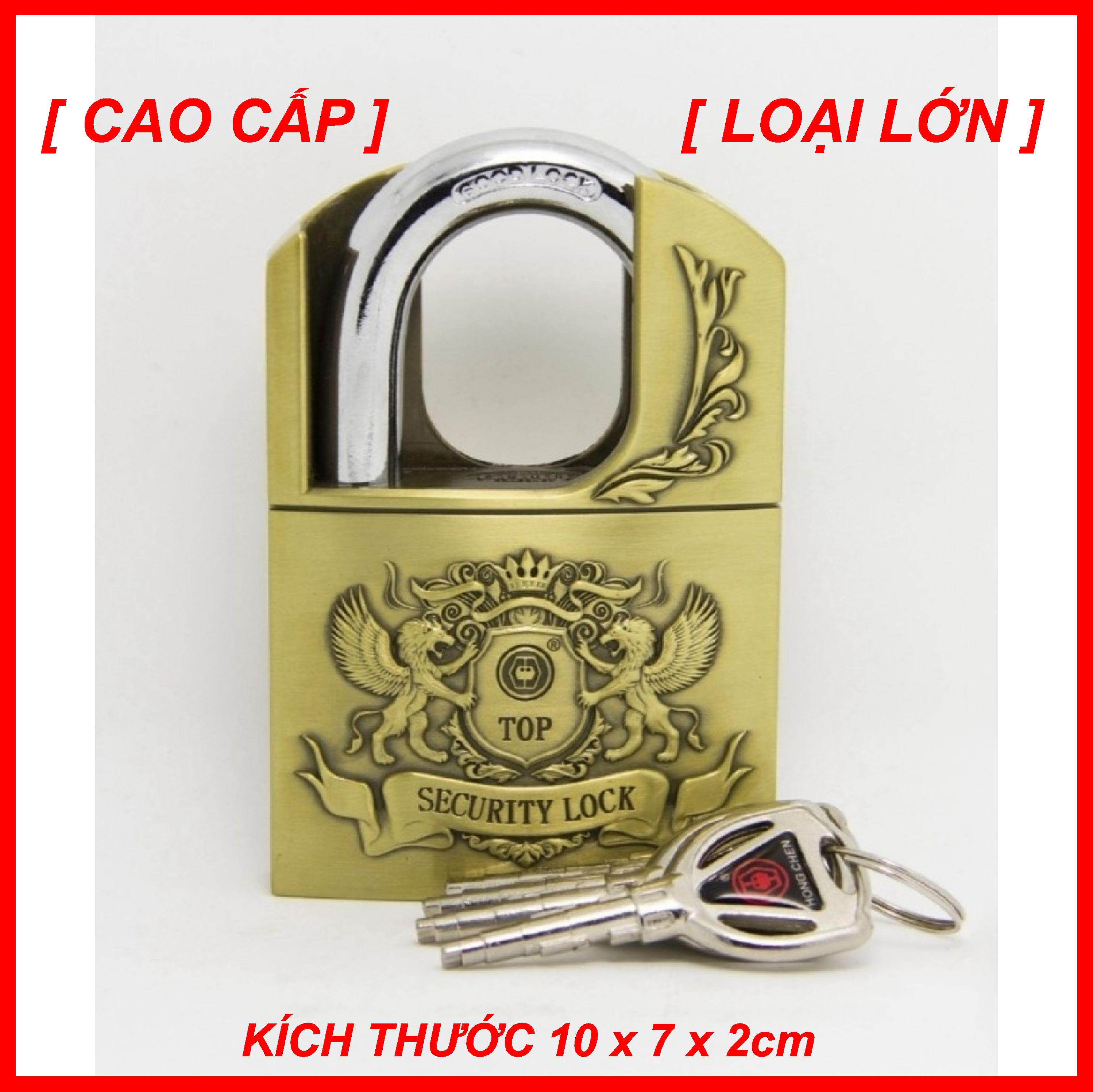 Ổ KHOÁ HỢP KIM GANG NGUYÊN KHỐI CAO CẤP - LOẠI LỚN
