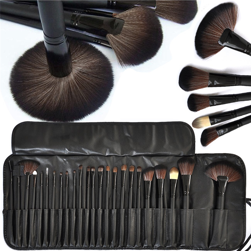 24 Cái Cao Cấp Tổng Hợp Tóc Makeup Brush Set Mỹ Phẩm Foundation Blending Blush Mặt Powder Cọ Makeup Brush Kit Với Da Makeup Brush Trường Hợp