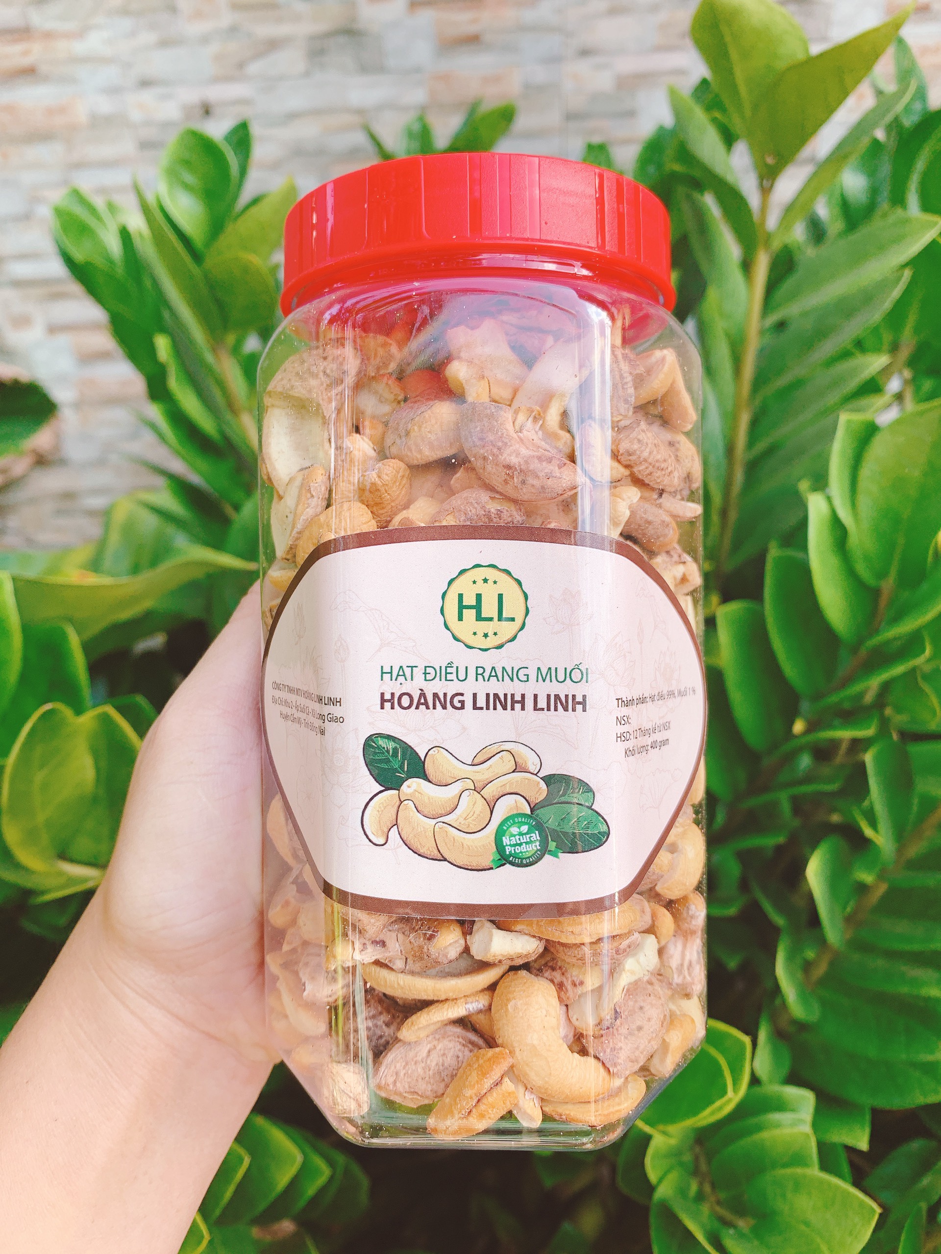   HCM HÀNG CHUẨN XUẤT KHẨU - 400G HẠT ĐIỀU RANG MUỐI LOẠI A CỒ BỂ ĐÔI BỂ BA CÒN VỎ LỤA- HẠT ĐIỀU HOÀNG LINH LINH 