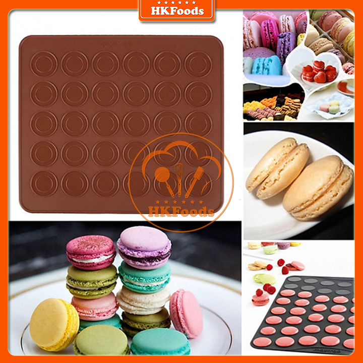 Thảm silicon nướng bánh macaron 30 ô