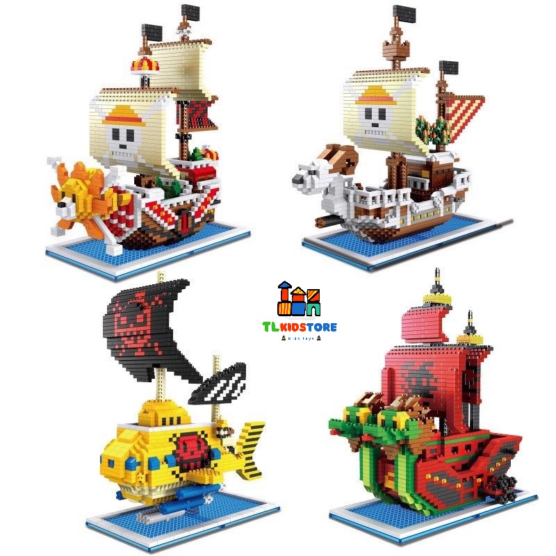 Xả bộ đồ chơi lắp ráp mô hình thuyền one piece siêu ngầu