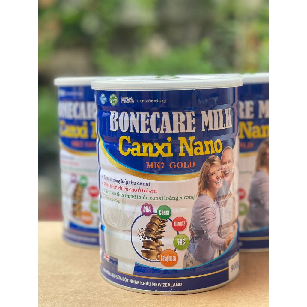 Hộp 900g Sữa xương khớp BONECARE MILK CANXI NANO MK7 Tăng cường dẻo dai cho xương khớp giảm đau nhức xương khớp hiệu quả