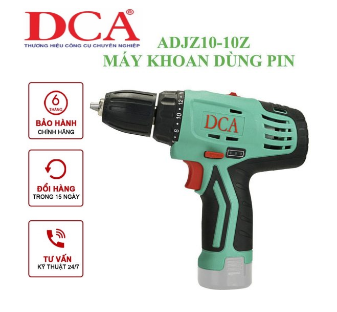 Thân máy khoan dca dùng pin 12v adjz10-10z