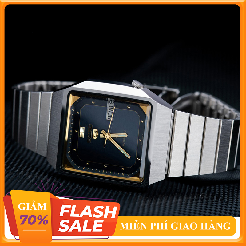 [ ĐỒNG HỒ NHẬT MÁY CƠ ] {ĐỒNG HỒ PHỐ  MUA 1 TẶNG 1 } Đồng Hồ Nam Seiko 5 Chém Cạnh Máy Cơ Tự Động Japan + Thẻ Bào Hành 18 Tháng