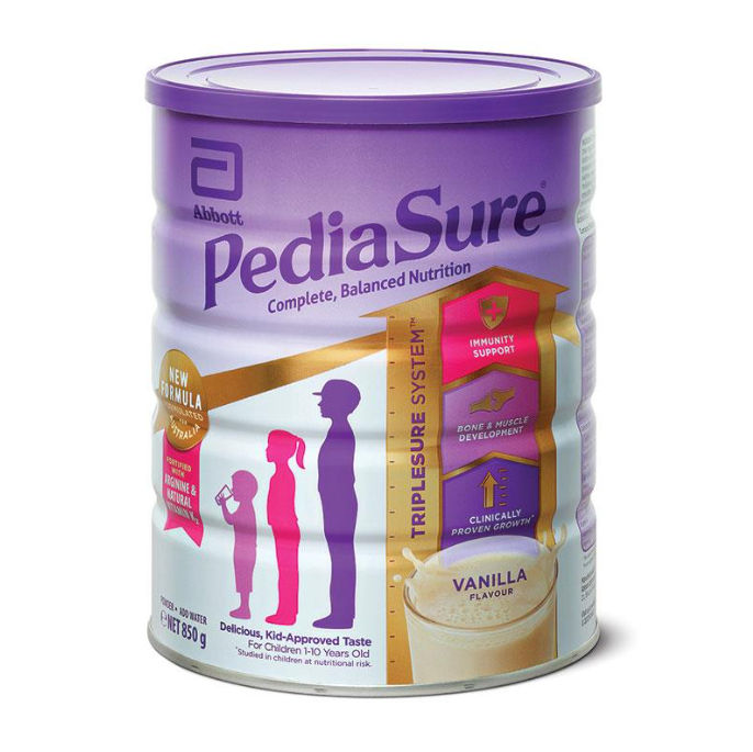 Sữa bột pediasure hương vanilla 850g dành cho bé từ 1-10 tuổi