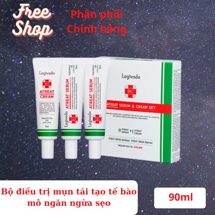 [HCM]Bộ ngăn ngừa mụn Lagivado Hàn Quốc giúp giảm mụn tái tạo tế bào mờ sẹo hết thâm trả lại cho bạn một làn da đẹp - Bộ gồm 2 tuýp serum và 1 tuýp Cream.