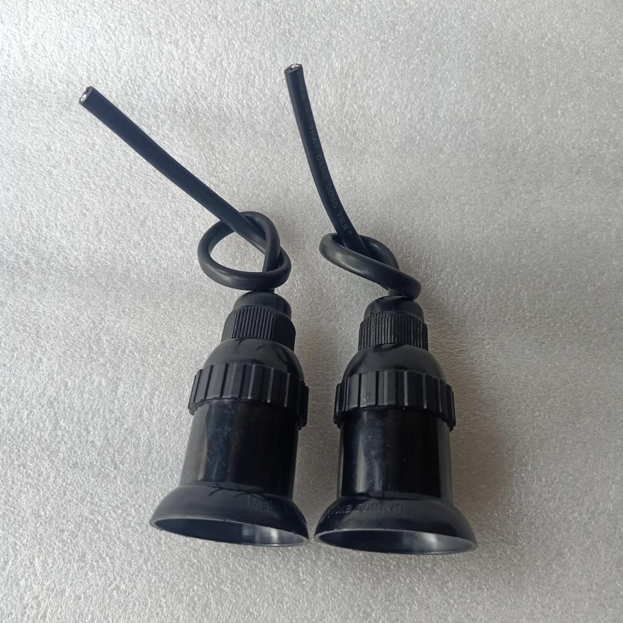 Bộ 2 đui đèn chịu mưa E27  màu đen SOPOKA Model DCM-4