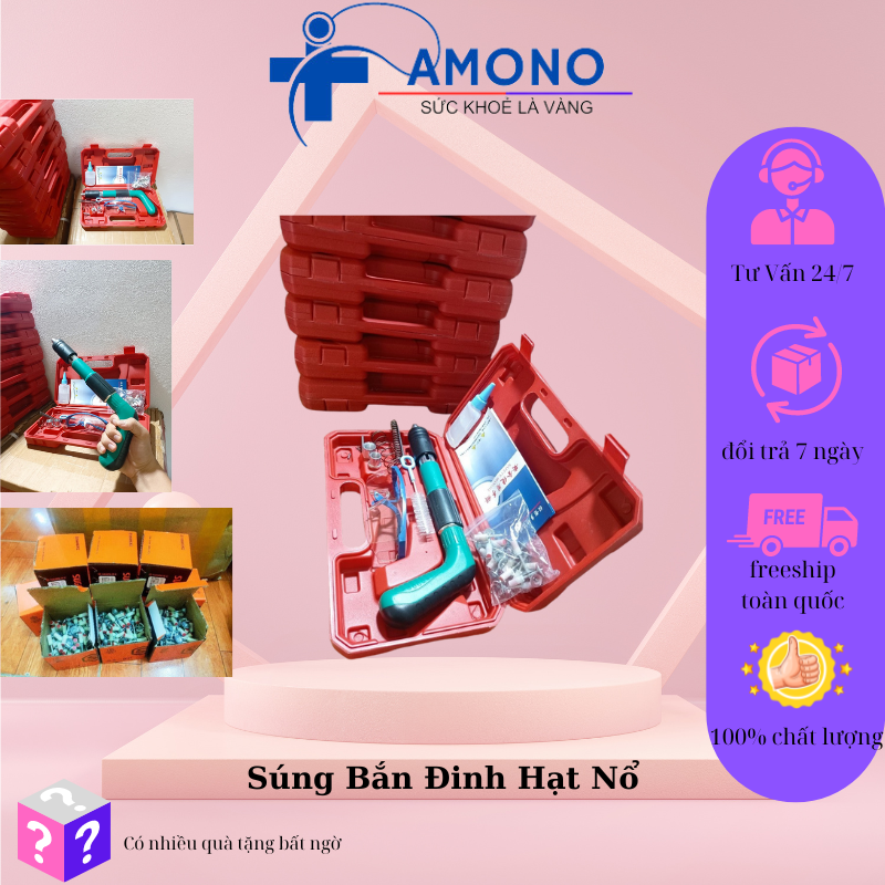 máy bắn đinh cầm tay, Hiện vật trần mini, súng bắn đinh giảm thanh, đinh đóng đinh gắn tường, máng dây cố định lắp đặt thẻ ống thang máy Súng bắn đinh bê tông-AMONO