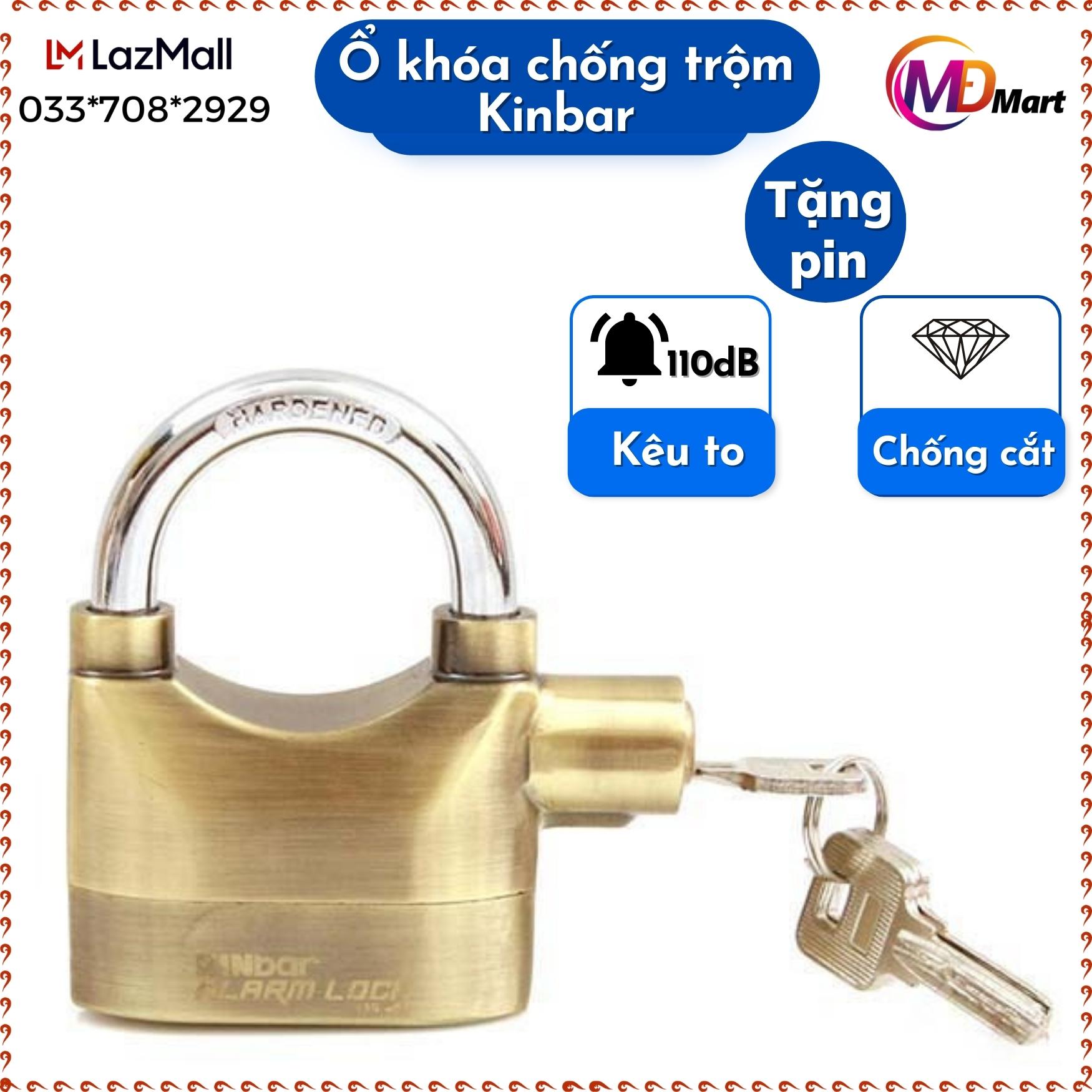 Ổ khóa chống trộm có còi hú, ổ khoá hú chống trộm, o khoa cua sat, ổ khóa báo động chống trộm kinbar bản cao cấp, khóa thông minh an toàn cho mọi nhà, bảo hành 6 tháng