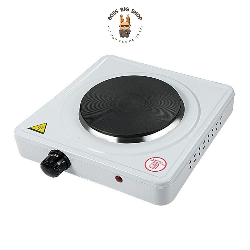 Bếp điện Mini 1000W, Bếp điện đa năng pha cafe, Nấu ăn hơ lá trầu, Mâm nhiệt bằng gang, Chế độ an toàn tự động ngắt - BH 12 Tháng