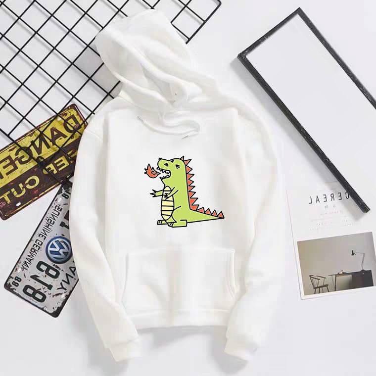 Áo hoodie nam nữ rồng nhỏ có bigsize vải nỉ bông dày mịn