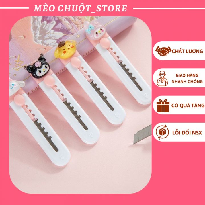 Dao Rọc Giấy Mini Charm kuromi, melody, cinnamorol,pochacco, pompom