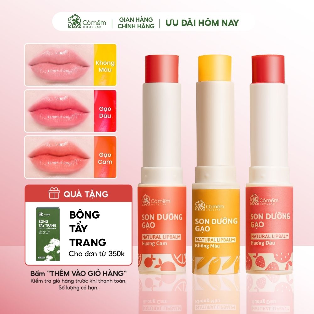 Son dưỡng môi cho trẻ em an toàn mềm mịn Cỏ Mềm