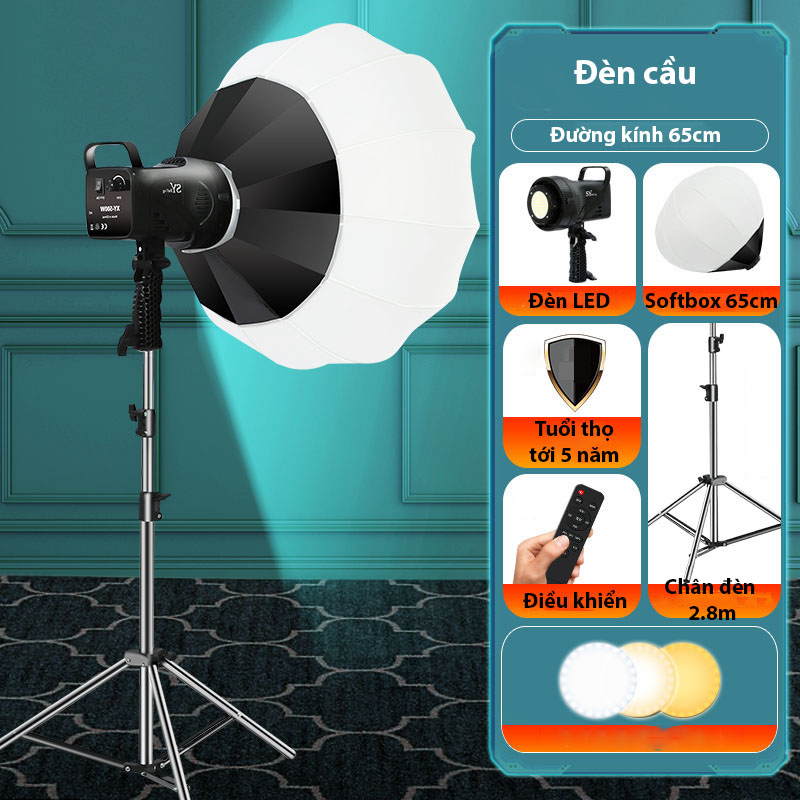 Đèn Chụp Ảnh Studio Hình Cầu SYsheying AR-LX0101 chụp ảnh quay video livestream chuyên nghiệp
