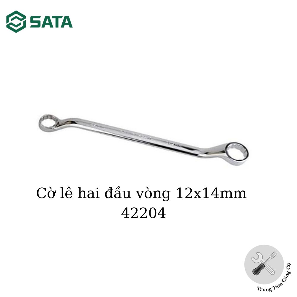 Cờ lê 2 đầu vòng 12 x 14mm sata 42204 thép crom