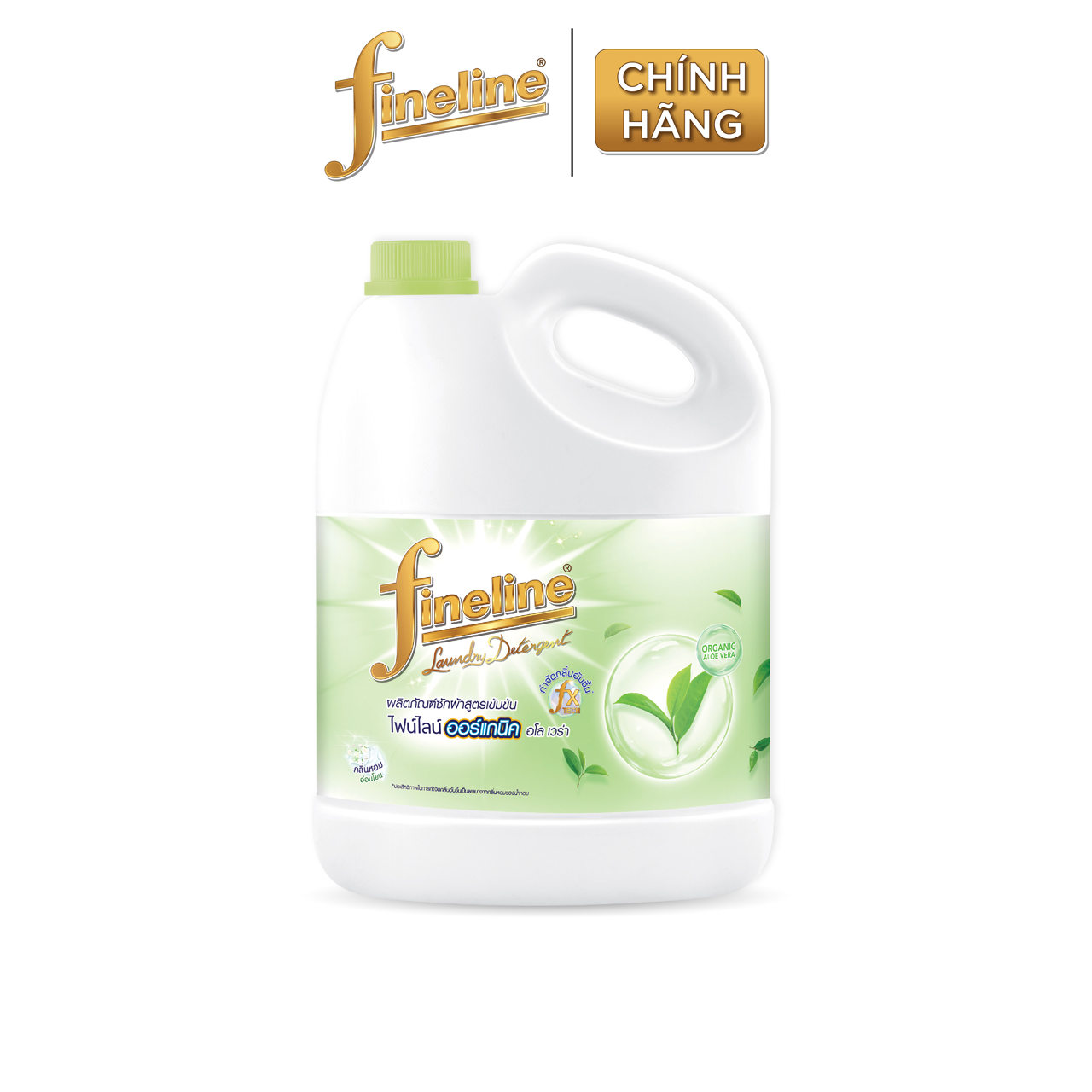 Nước giặt fineline đậm đặc organic aloe vera can 3000 ml.