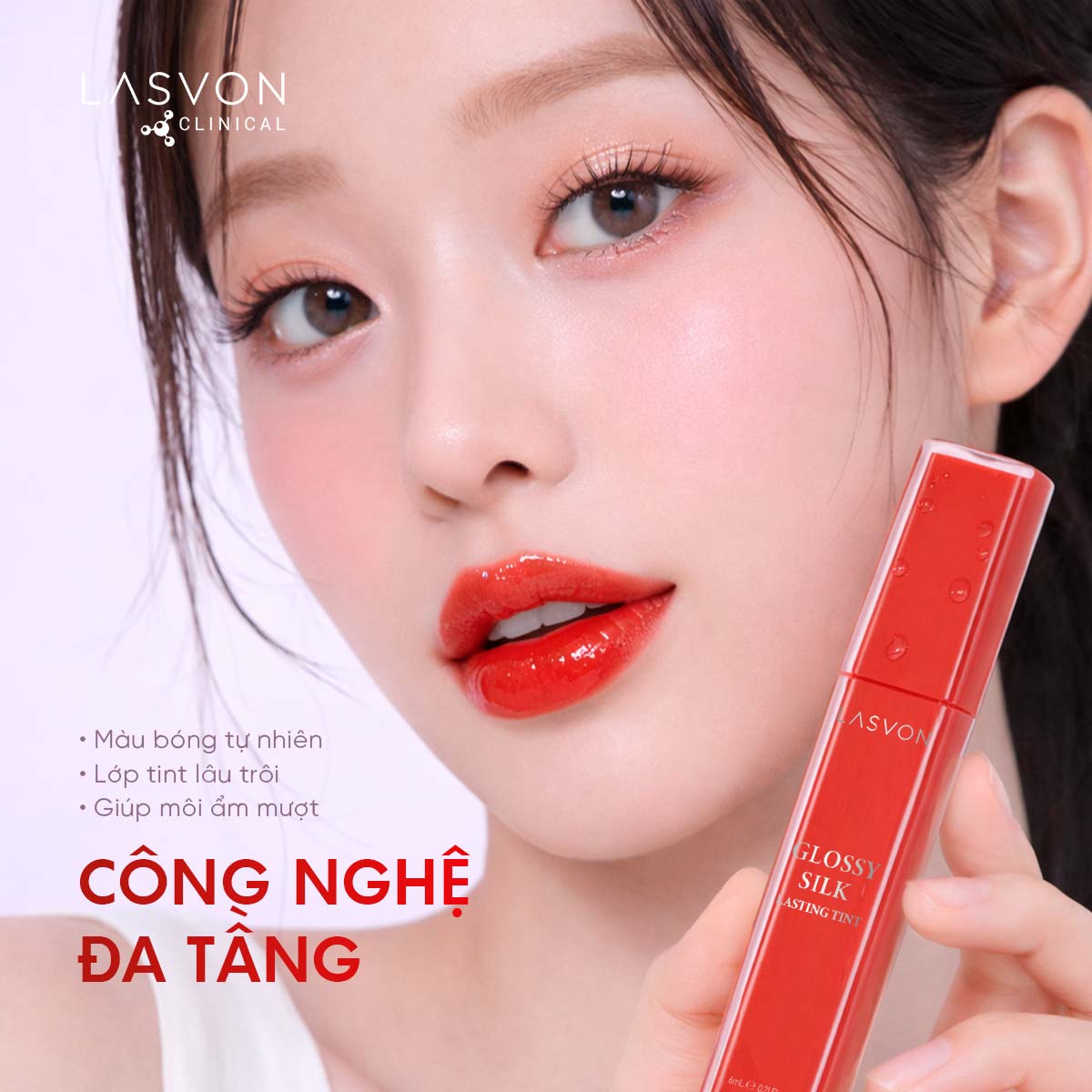 LASVON Glossy Silk Lasting Tint - son kem bóng